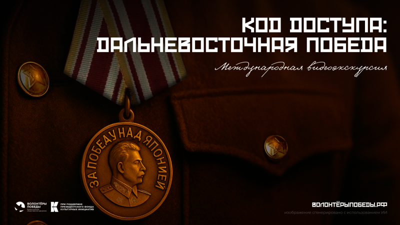 «Мы тогда поклялись вернуть исконно русские земли»: Волонтёры Победы проведут показ Международной видеоэкскурсии «Код доступа: Дальневосточная Победа»